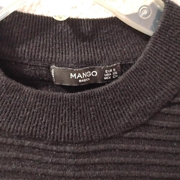 Mango-S- RELIEVER IN COTTON KNIT-BLACK TOP - Picture 4 of 5